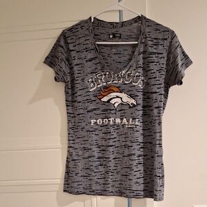 NFL Team Apparel Denver Broncos Women's T-Shirt Medium With Mesh Details
